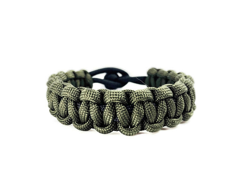 Engineered Black Paracord Bracelet Large (Fits 7.5-8 inch wrists)