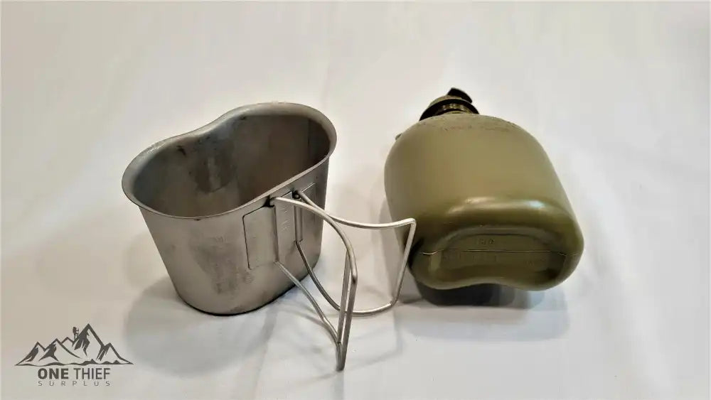 1 Qt Canteen, Cup, & Canteen Cup stove/stand package.