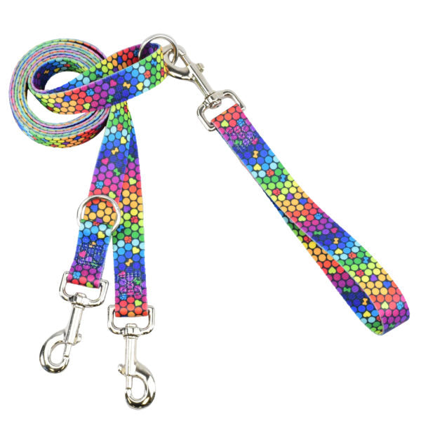 ROY G BIV Double Connection Leash – EarthStyle