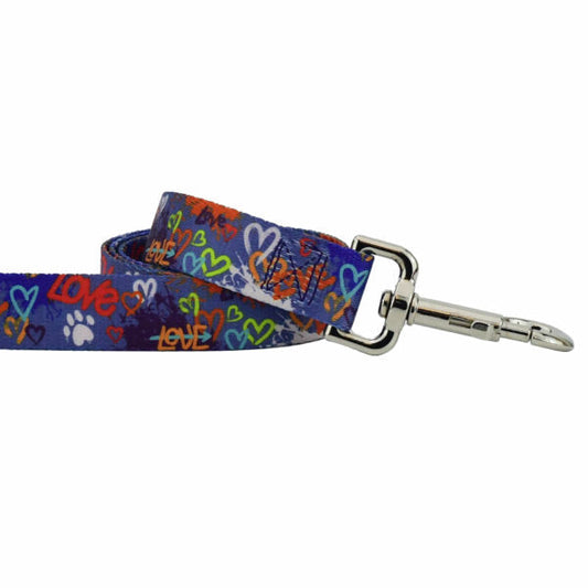 Love Graffiti Blue Dog Leash – EarthStyle