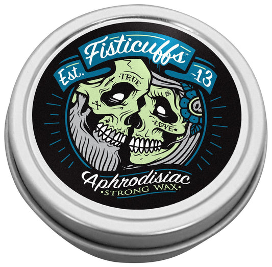 Fisticuffs™ Aphrodisiac Blend Strong Hold Mustache Wax 1 OZ. Tin