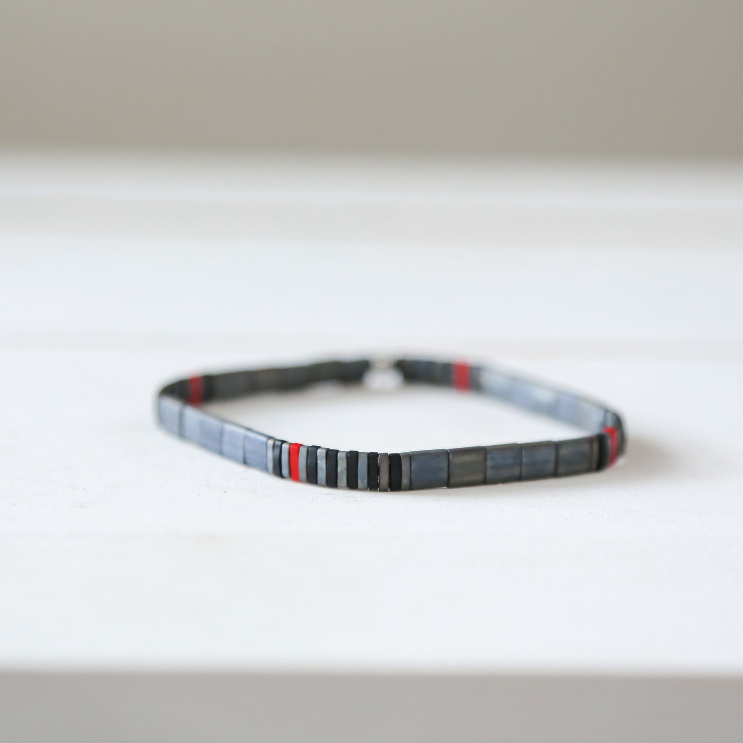 FIREFIGHTER GRAY - Tila Bead Bracelet | Single