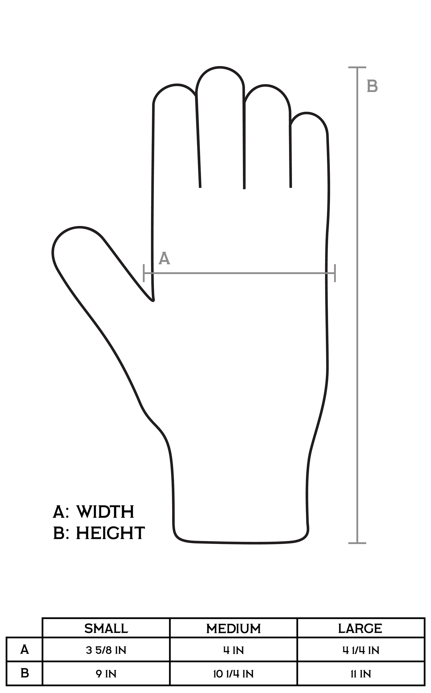 Black Melange Ragg Wool Full Glove