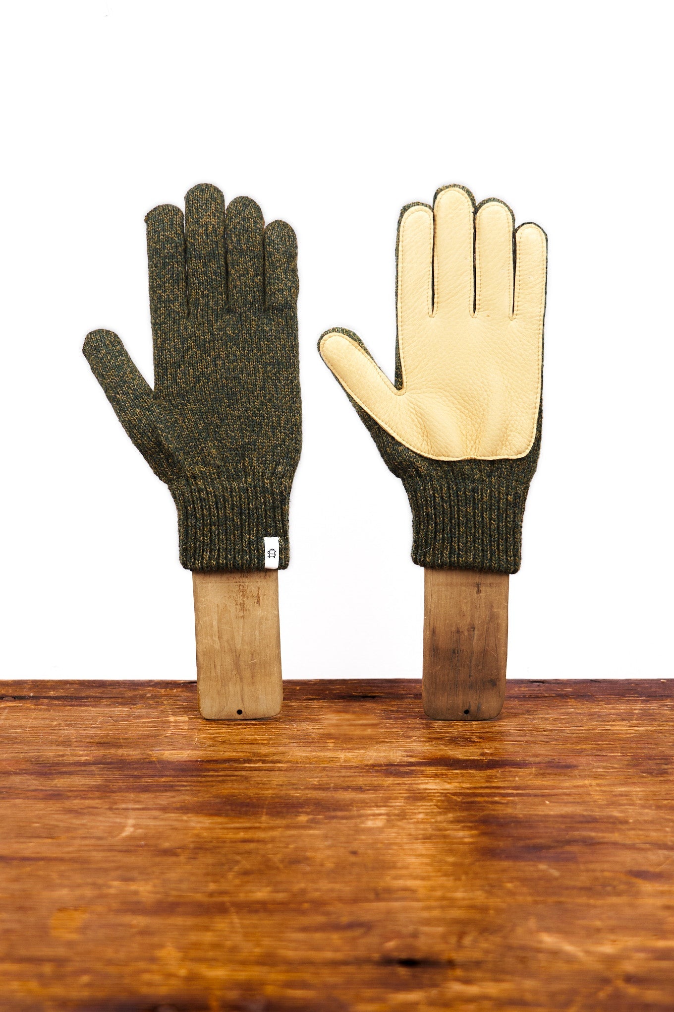 Jungle Melange with Natural Deerskin Full Glove