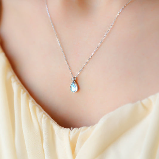 PARIS - Opal, Sterling Silver and CZ Necklace