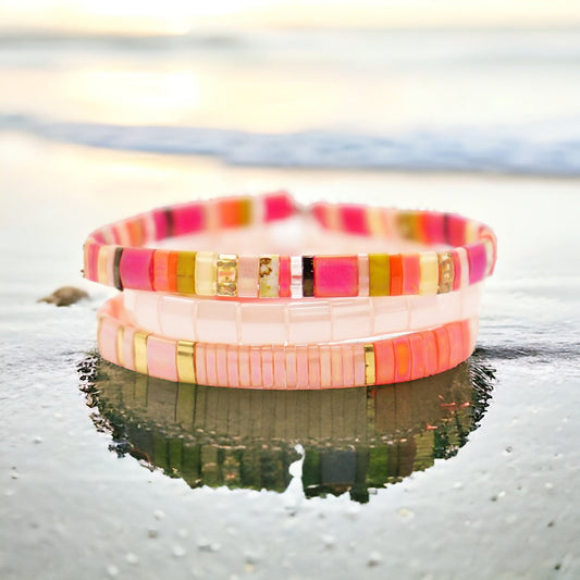 SUNSET - Tila Bead Bracelets Stack