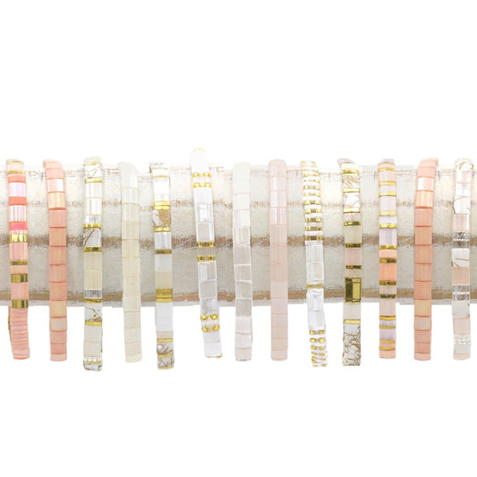 VANILLA BLUSH - Tila Bead Bracelets