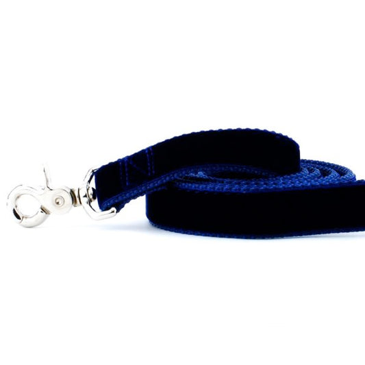 Navy Velvet Dog Leash