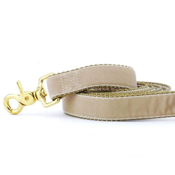 Tan Velvet Dog Leash