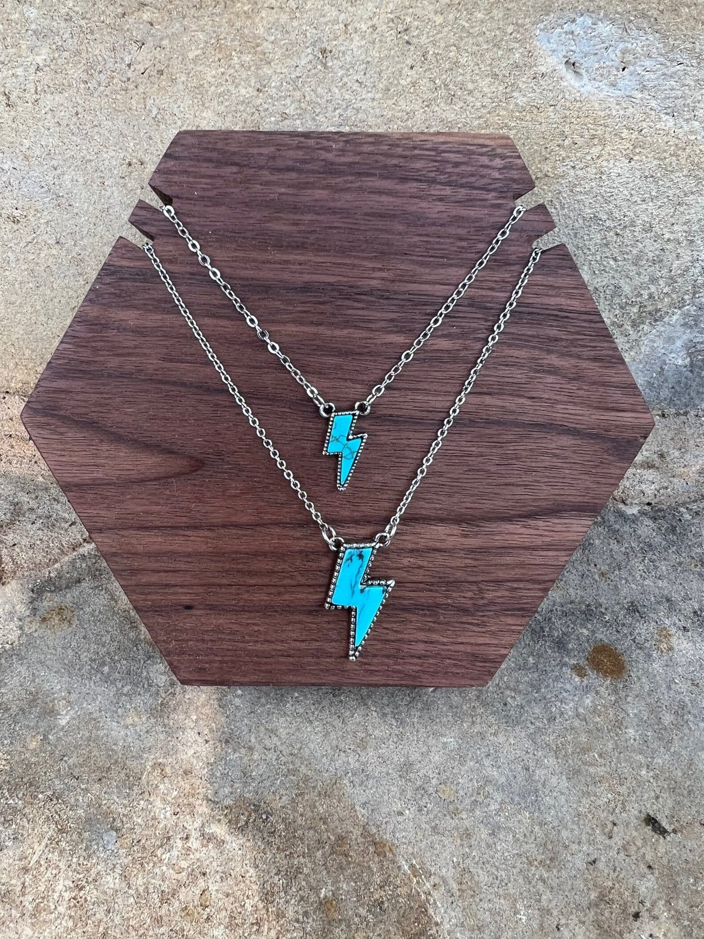 Lightning Bolt Stone Necklace