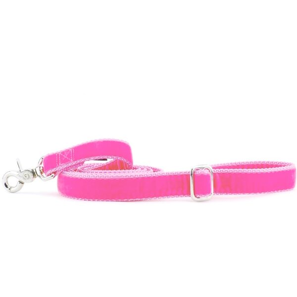 Shocking Pink Velvet Dog Leash