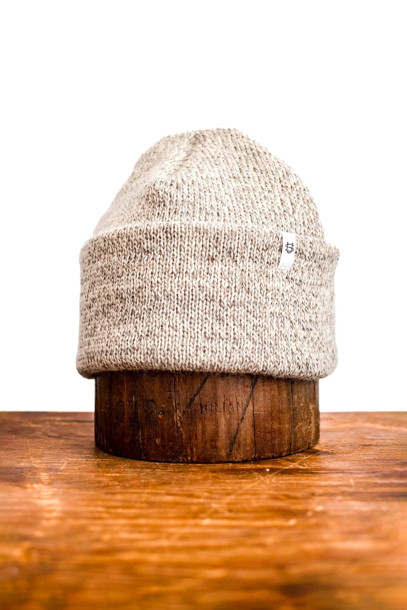 Oatmeal Melange Ragg Wool Beanie