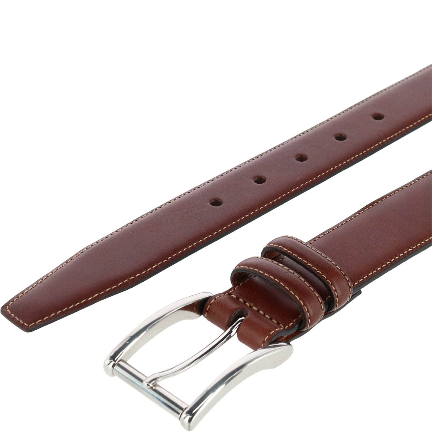 Lorenzo 32mm Dropped Edge Leather Dress Belt